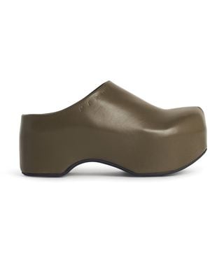 Marni Chunky' Leather 'Deepsage' Clog Sabots - Green