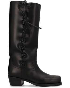 Paris Texas Kniehohe Roxanne Stiefel - Schwarz