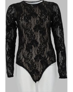 Zimmermann Lace Bodysuit Polyamide Top - Black