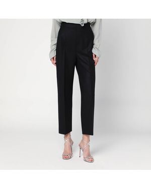 Alberta Ferretti Wool Blend Trousers - Black