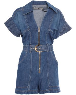 Elisabetta Franchi Contemporary Denim Jumpsuit - Blue