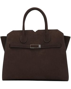 Valextra "Milano" mittelgroße Handtasche - Braun