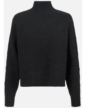 Elisabetta Franchi Jacquard Rhombus Pullover - Black