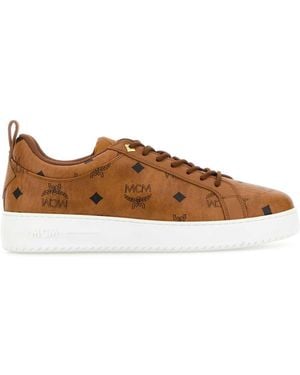 MCM Printed Canvas Sneakers - Brown