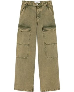 Ami Paris Loose/Large Cargo Wide Fit Jeans Clothing - Green