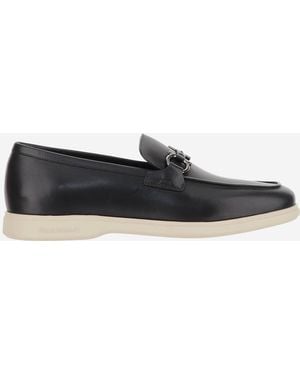 Ferragamo Ganicini Leather Loafers - Black