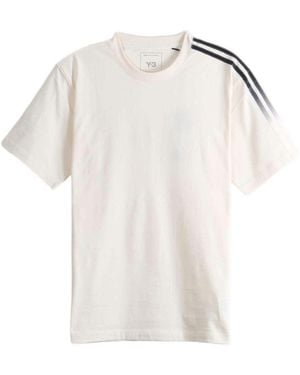 Y-3 Camiseta de algodón con logo - Blanco