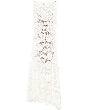 Self-Portrait Crochet Maxi Dress - White