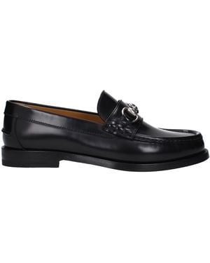 Gucci Herrens Mokassins aus schwarzem Leder