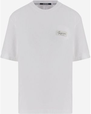 Jacquemus Baumwoll-T-Shirt mit Logo - Weiß