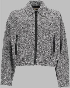 MICHAEL Michael Kors Cotton Bomber Jacket Trench & Raincoats - Grey