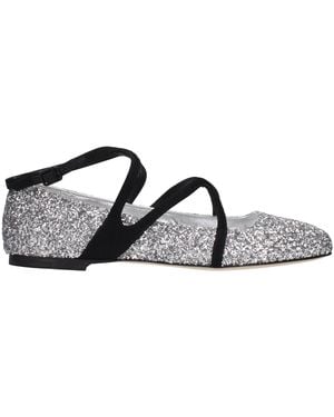 Jimmy Choo Astoria Glitter Ballet Flats - Black