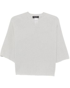 Fabiana Filippi Cotton Blend-T-Shirt - White