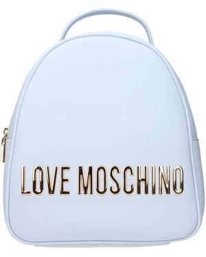 Love Moschino Backpacks And Pouches Eco Friendly Polyurethane Sky - Blue