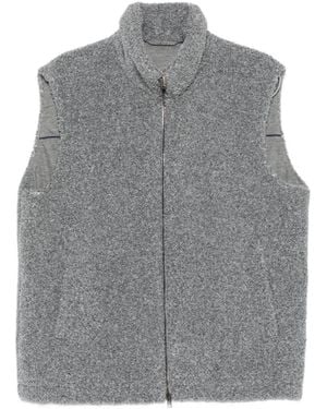Herno Flannel Zipped Vest - Gray