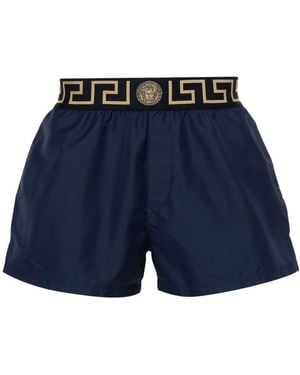 Versace Greca Grenze Badeanzug - Lila