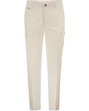 Peserico Stretch Cotton Cargo Trousers - Natural