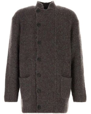 Giorgio Armani Cashmere-Silk Cardigan - Grey