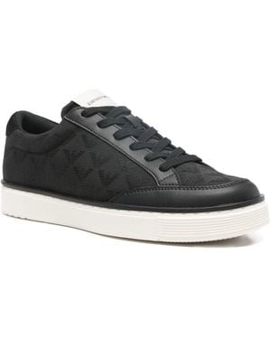 Emporio Armani Canvas Trainers - Black