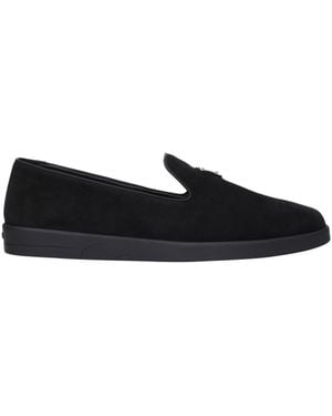 Prada Herrens Slip-on-Wildleder in Schwarz