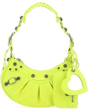 Balenciaga Fluo Nappa Leather Le Cagole Xs Shoulder Bag - Yellow
