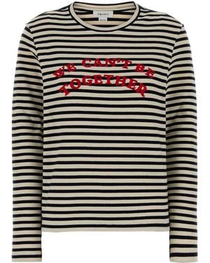 McQueen Embroidered Stretch Cotton T-shirt - Black
