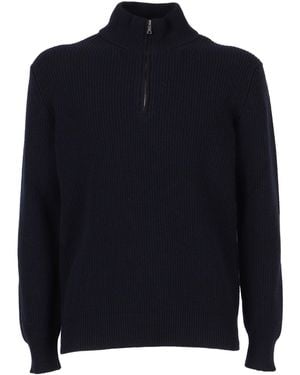 Ballantyne Half Zipped Pullover - Blue
