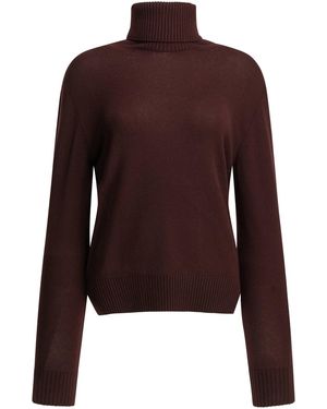 Semler Cashmere Turtleneck Sweater Bordeaux - Brown