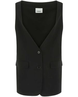 Burberry Silk Oversize Vest - Black
