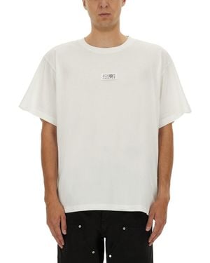 MM6 by Maison Margiela T Shirt con logotipo - Blanco