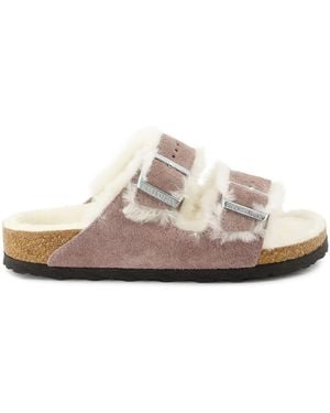 Birkenstock Arizona Shearling Vervaagde Paars - Meerkleurig