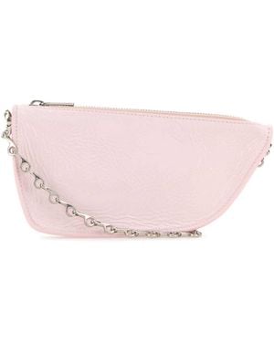 Burberry Pastel Leather Micro Shield Shoulder Bag - Pink