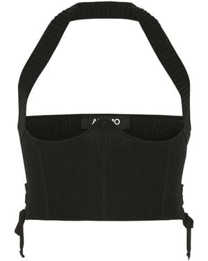 ANDREA ADAMO Stretch Viscose Blend Bodice - Black