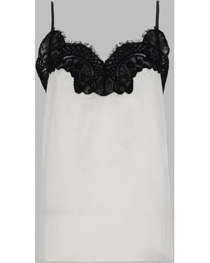 Co. Lace Trim Silk Camisole - Black