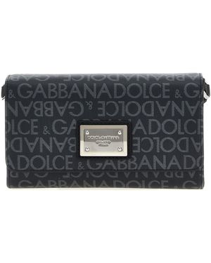 Dolce & Gabbana Überzogen Jacquard Crossbody Bag - Grau