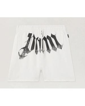 Palm Angels Shorts deportivos con cintura grande y logo de - Negro