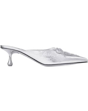 Jimmy Choo Spitze Scarlett Mules Mit Schnürung 50Mm - Weiß