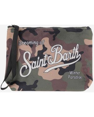 MC2 Saint Barth Aline Clutch Bag mit Logo - Mettallic