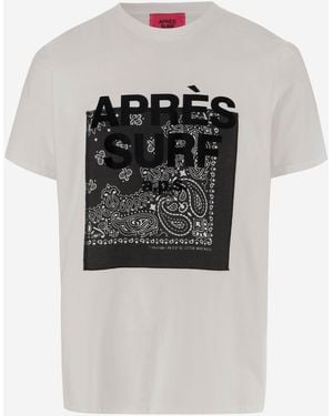 APRÈS SURF En Baumwoll -T -Shirt mit Logo - Schwarz