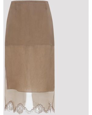 Carven Lingerie Skirt - Braun