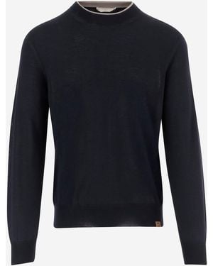 Jacob Cohen Jersey de mezcla de lana azul marino de
