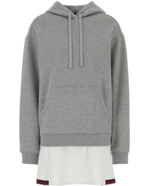 Gucci Cotton Sweatshirt Dress - Gray