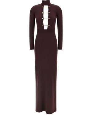Elisabetta Franchi Vestido de 'alfombra roja' de - Morado