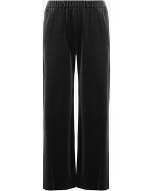 F.it Stretch Velvet Trousers Polyester Trousers - Black