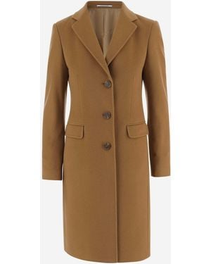 Tagliatore Manteau en cachemire à simple boutonnage - Neutre