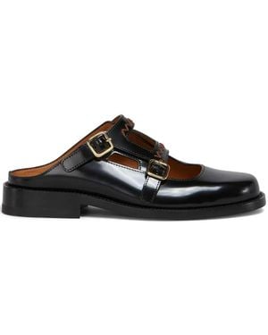 Marni Buckle Mules - Black