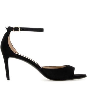 Stuart Weitzman Nudistia 75 Sandal - Black