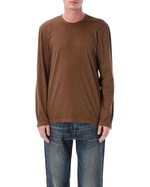 James Perse Cotton Long Sleeve T-Shirt - Brown