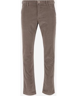 Jacob Cohen Stretch Cotton Blend Trousers - Grey