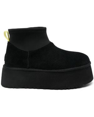 UGG Platform Snow Boots Classic Mini Dipper - Black